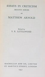Essays in Criticism. Second Series