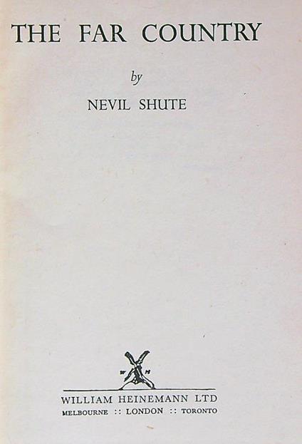 The far country - Nevil Shute - copertina