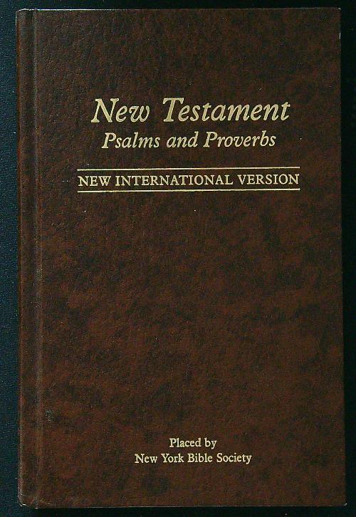 New testament Psalms and proverbs - copertina