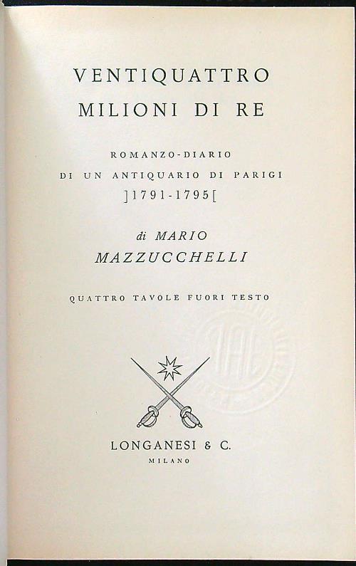 Ventiquattro milioni di re - Mario Mazzucchelli - copertina