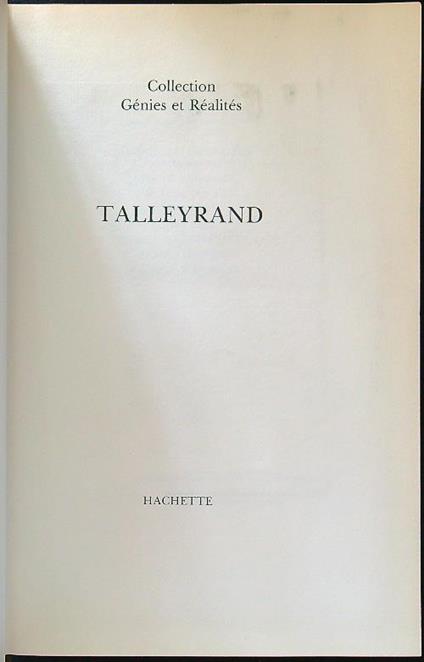 Talleyrand - copertina