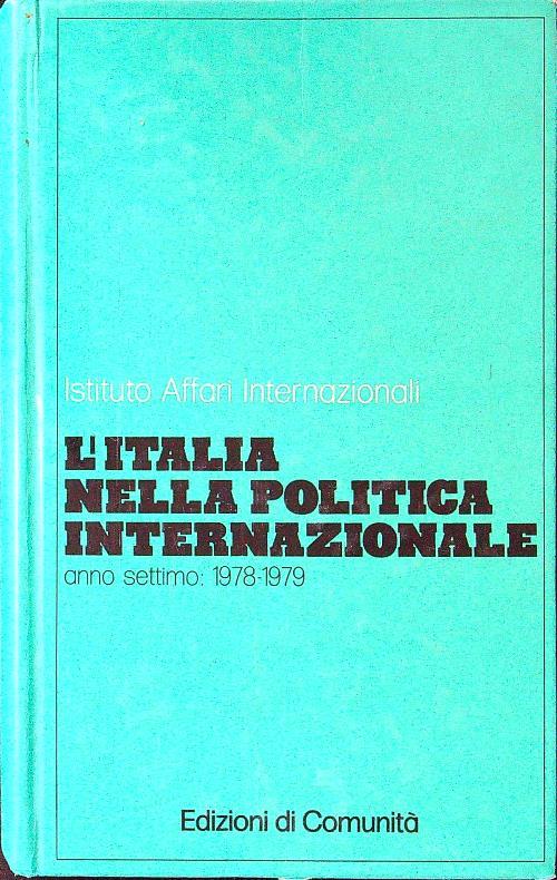 L' Italia nella politica internazionale 1978-1979 - copertina