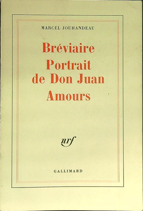 Breviaire - Portrair de Don Juan  -Amours