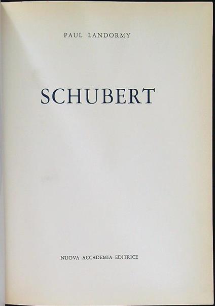 Schubert - copertina