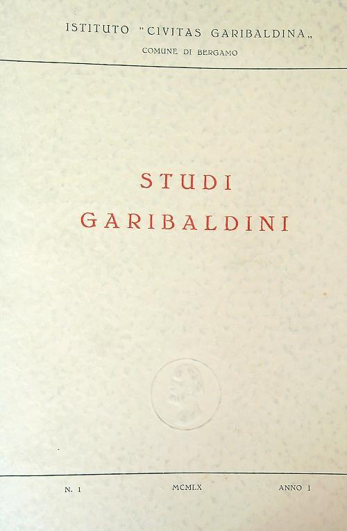 Studi garibaldini 1/MCMLX. Anno I - copertina
