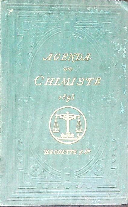 Agenda du chimiste 1893 - copertina