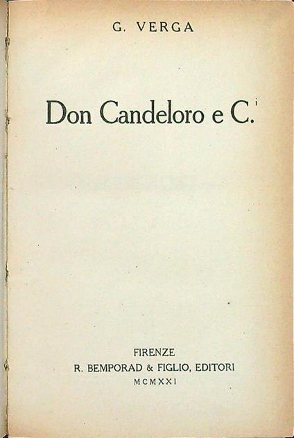 Don Candeloro e C. - copertina