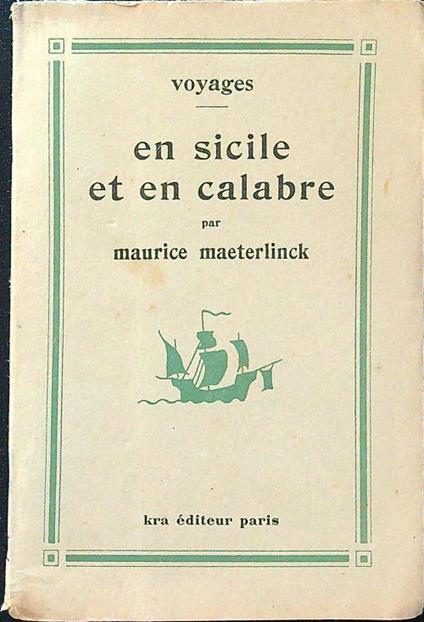 En Sicile et en Calabre - Maurice Maeterlinck - copertina