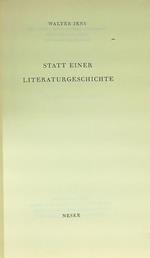 Statt einer literaturgeschichte