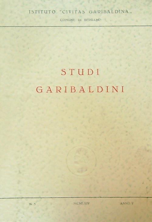 Studi garibaldini 5/MCMLXIV - Anno V - copertina