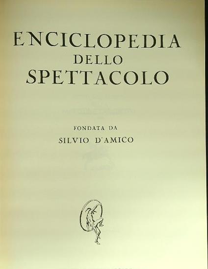 Enciclopedia dello spettacolo 10vv - Silvio D'Amico - copertina