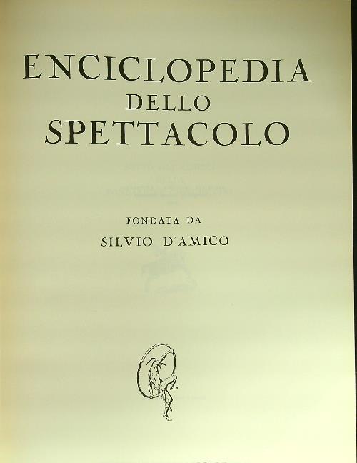 Enciclopedia dello spettacolo 10vv - Silvio D'Amico - copertina