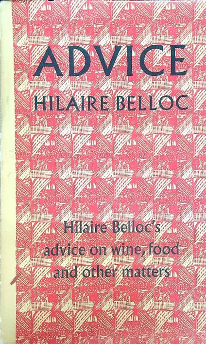 Advice - Hilaire Belloc - copertina