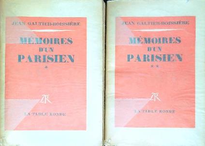 Memoires d'un parisien. 2vv - copertina