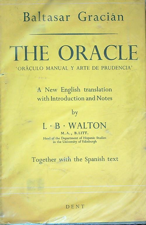 The Oracle - Baltasar Gracian - copertina