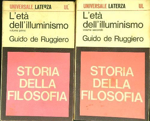 L' età dell'illuminismo 2vv - Guido De Ruggiero - copertina