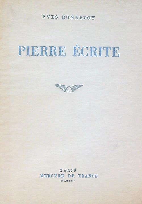 Pierre ecrite