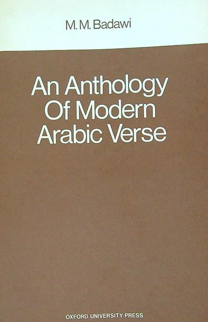 An Anthology of Modern Arabic - copertina