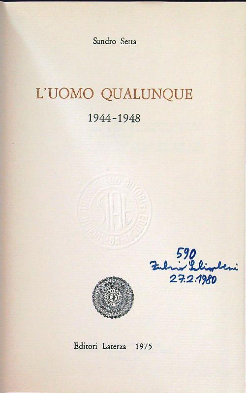 L' uomo qualunque 1944-1948