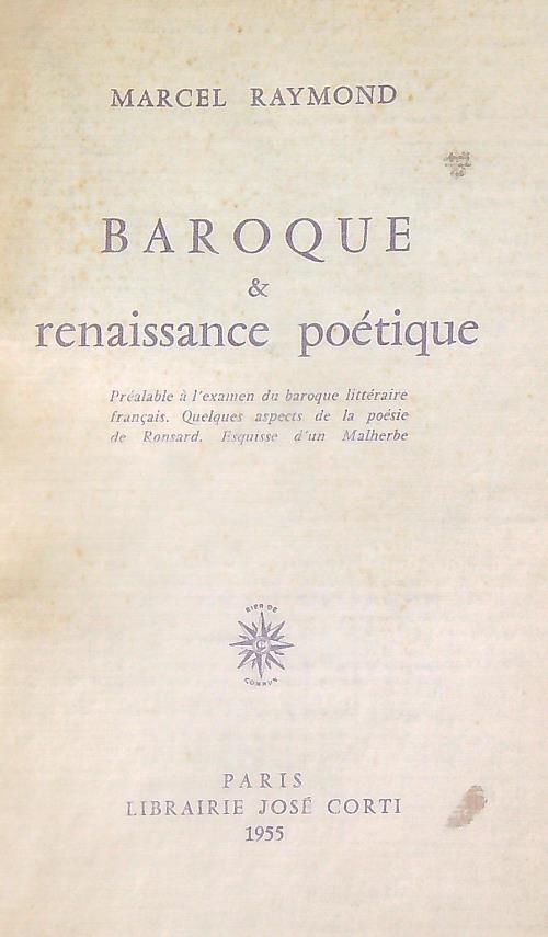 Baroque & renaissance poétique