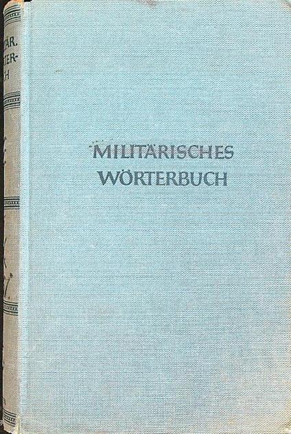 Militärisches Wörterbuch - copertina