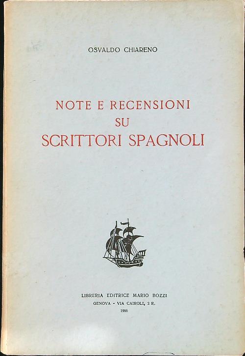 Note e recensioni su scrittori spagnoli