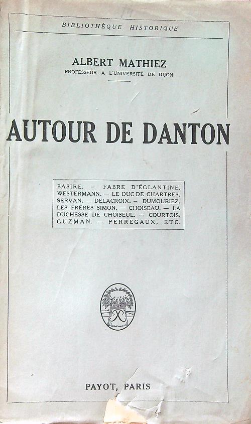 Autour de Danton - Albert Mathiez - copertina