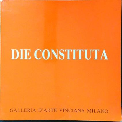 Die constituta - copertina