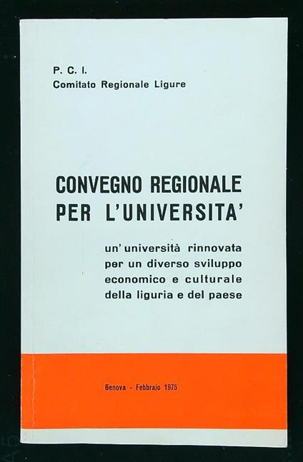 Convegno regionale per l'università - copertina