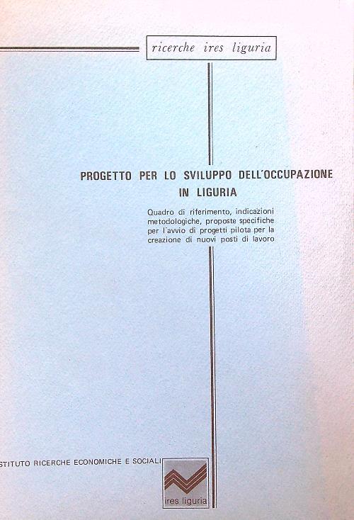 Progetto per lo sviluppo dell'occupazione in Liguria - copertina