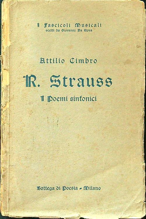R. Strauss I poemi sinfonici - Attilio Cimbro - copertina