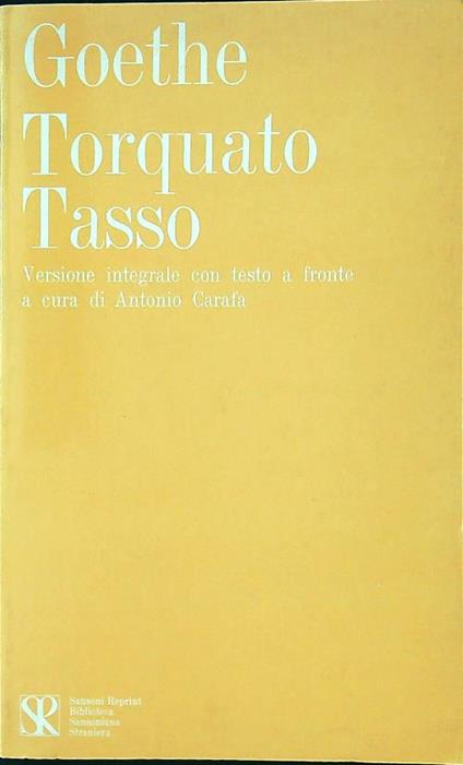 Torquato Tasso - Johann Wolfgang Goethe - copertina