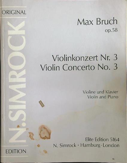 Violinkonzert nr. 3 - Max Bruschi - copertina