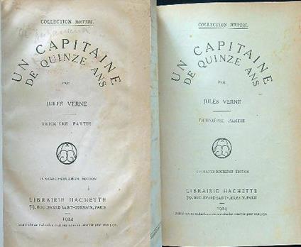UN capitaine de Quinze Ans 2vv in unico tomo - Jules Verne - copertina