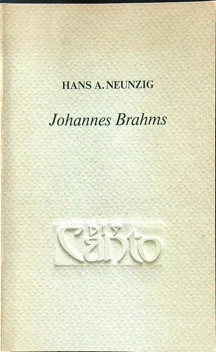 Johannes Brahms - Hans A. Neunzig - copertina