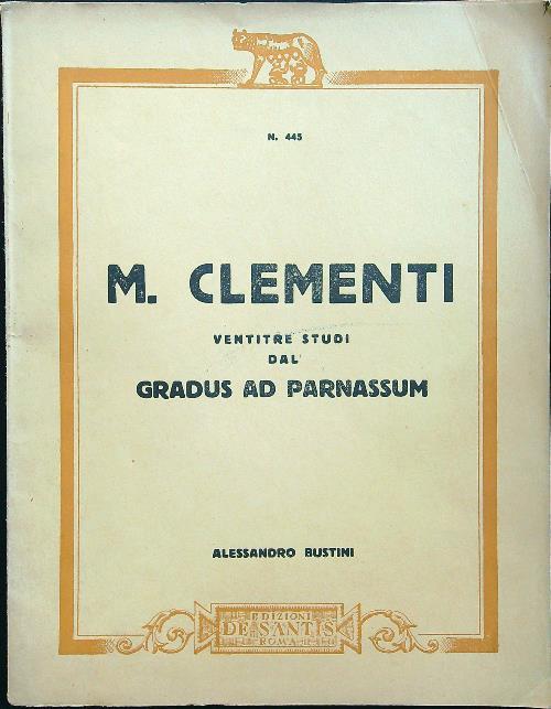 Ventitre studi dal Gradus ad Parnassum - copertina