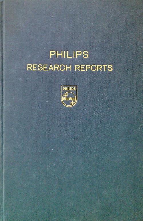 Philips Research Reports Vol. 18/1963 - copertina