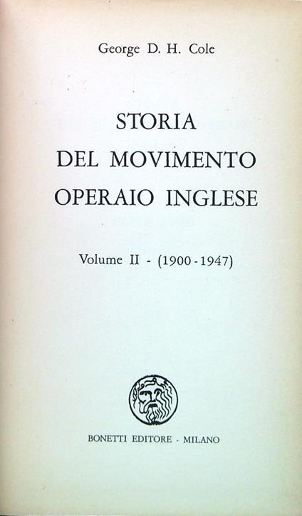 Storia del movimento operaio inglese. Volume II - 1900-1947 - copertina