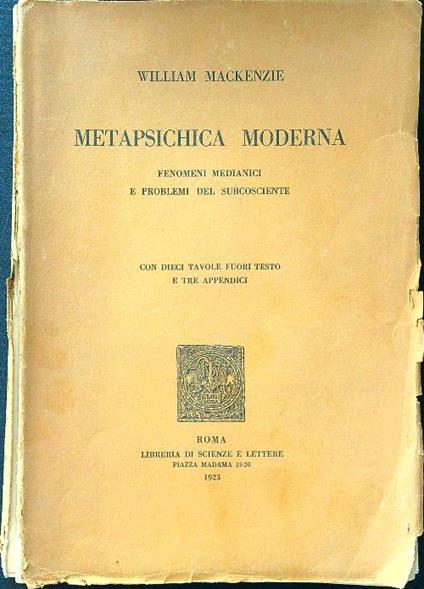 Metapsichica moderna - William Mackenzie - copertina