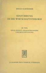 Einfuhrung in die Wirtschaftstheorie. III