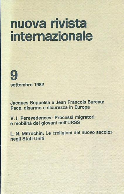 Nuova rivista internazionale 9/settembre 1982 - copertina