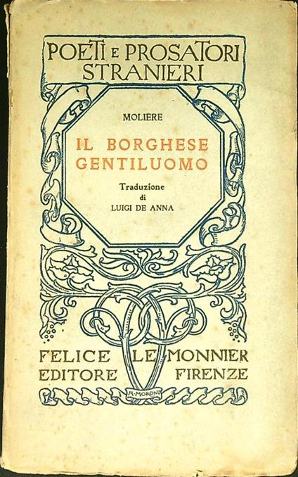 Il borghese gentiluomo - Molière - copertina