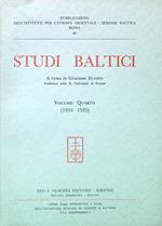 Studi Baltici - Vol. IV (1934-1935)