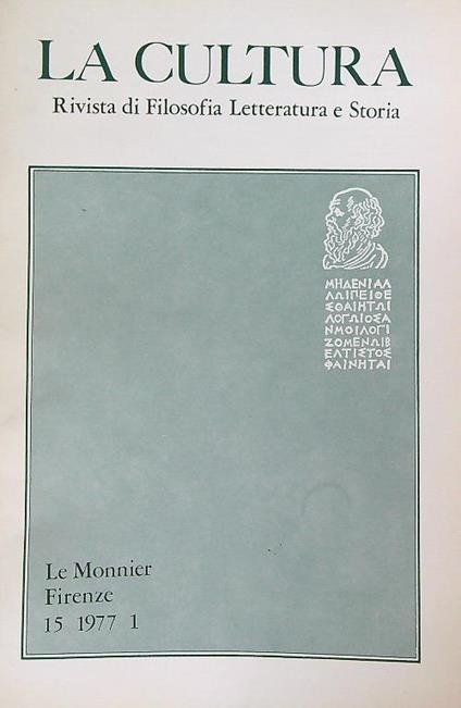 La cultura 1/1977 - copertina