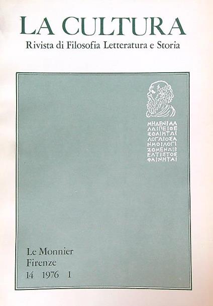 La cultura 1/1976 - copertina