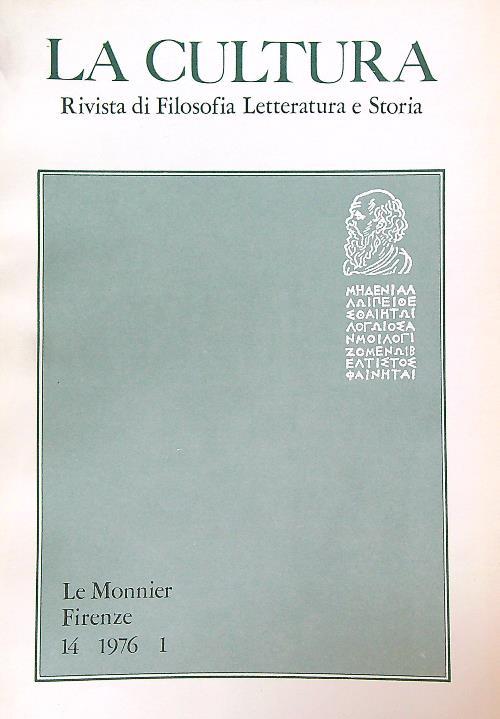 La cultura 1/1976 - copertina
