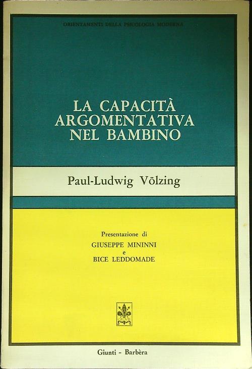LAa capacità argomentativa nel bambino