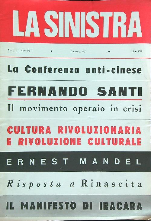 La sinistra 1/gennaio 1967 - copertina