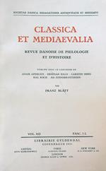 Classica et Mediaevalia vol XII/Fasc 1-2