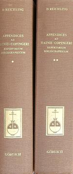 Appendices ad Hainii-Copingeri repertorium bibliographicum additiones et emendationes. 2vv